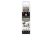 Fineliners Sakura noirs, large - 3 pcs - Feutres calibrés et fineliners pour le dessin de précision – 10doigts.fr