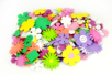 Stickers fleurs en caoutchouc mousse - 400 pièces - Fleurs et feuilles décoratives – 10doigts.fr