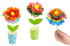 Kit création de fleurs en papier de soie - 12 réalisations - Kits clés en main – 10doigts.fr