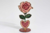 FLEURS ROSE EN BOIS PAILLETTES - Cadres et clips photos : des supports uniques pour afficher vos souvenirs – 10doigts.fr