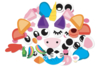 Eléments décoratifs pour ballons - Animaux mignons - Mardi gras, carnaval – 10doigts.fr