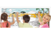 Fresque géante à colorier : Savane Africaine - Fresques de coloriage – 10doigts.fr