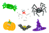Pack formes d'Halloween en carte colorée - 60 formes - Décorations d'Halloween – 10doigts.fr