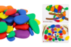 Jeu d'apprentissage avec des galets colorés - Jeux de construction – 10doigts.fr