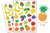 Gommettes fruits - 46 pcs - Gommettes Fleurs, Fruits et Légumes – 10doigts.fr