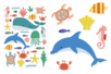 Gommettes “Les animaux de la mer” + décor - Kits créatifs gommettes – 10doigts.fr
