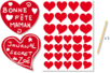 Stickers coeurs rouges à gratter - 32 stickers - Cartes à gratter, à poinçonner – 10doigts.fr