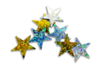 Grandes paillettes étoiles holographiques or et argent - Set de 140 paillettes - Paillettes fantaisie – 10doigts.fr