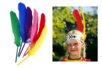 Grandes plumes indiennes assorties - Set de 36 plumes - Plumes décoratives – 10doigts.fr