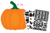 Grandes citrouilles + gommettes - 10 citrouilles - Kits créatifs Halloween – 10doigts.fr