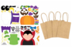 Kit créatif Halloween : 4 sacs kraft naturel + gommettes - Sacs à bonbons Halloween – 10doigts.fr