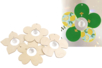 Kit fleurs attrape-soleil en bois - 4 pièces - Suspensions décoratives en bois – 10doigts.fr