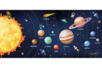 Kit gommettes "Système solaire" et fresque géante - Kits clés en main – 10doigts.fr