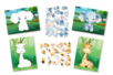 Kit tableaux stickers au numéro A5 éléphant et girafe - 2 pcs - Kits animaux et nature : créez votre propre univers sauvage – 10doigts.fr