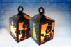 Kit grandes  lanternes de Noël en papier vitrail - 4 pièces - Kits clés en main – 10doigts.fr