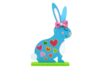 Supports lapin en bois avec socle - Supports de Pâques à décorer – 10doigts.fr