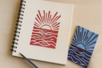 linogravure couleur rouge - Peinture linogravure – 10doigts.fr