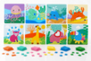 Lot de 2 kits tableaux gommettes - 8 tableaux (animaux marins + jungle) - Les nouveautés 2026 – 10doigts.fr