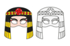 Masques Egyptiens à colorier - 3 sets (12 masques) - Masques à colorier – 10doigts.fr