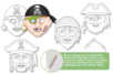Masques pirates à décorer - Set de 4 - Mardi gras, carnaval – 10doigts.fr