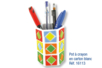 Pots à crayons déco mosaïques en caoutchouc souple auto-adhésif - Tutos Fête des Mères – 10doigts.fr