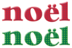 Lettres "Noël" en bois décoré rouges et vertes - Set de 8 lettres - Motifs peints – 10doigts.fr