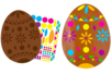 Œufs de Pâques géants couleur chocolat + gommettes - Les nouveautés – 10doigts.fr