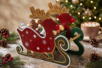 panier renne en bois - Objets en bois Noël – 10doigts.fr