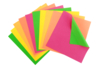 Papier origami bicolore, couleurs fluo 15 x 15 cm - 100 feuilles - Papiers Origami – 10doigts.fr