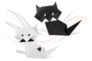 Papier origami bicolore noir&blanc, 15 x 15 cm - 100 fles - Papiers Origami – 10doigts.fr