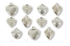 Perles char'ms cœurs argenté - 14 charm's - Perles métallisées – 10doigts.fr
