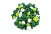 Perles en bois en camaïeu de vert - 70 perles - Perles en bois – 10doigts.fr