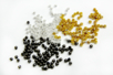 Perles rondes à écraser dorées, argentées ou noires - Perles à écraser – 10doigts.fr