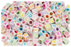 Perles cubiques alphabet multicolore - 280 perles - Perles Alphabet – 10doigts.fr
