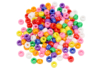 Grosses perles opaques à gros trou - 160 perles - Perles Plastique – 10doigts.fr