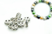 Intercalaires argentés avec strass incrustés - Lot de 10 - Perles Intercalaires - 10doigts.fr