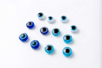 Perles oeil en résine - 12 pièces bleues - Perles Acrylique – 10doigts.fr