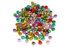 Perles métallisées à gros trou - 160 perles - Perles Plastique – 10doigts.fr