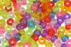 Perles translucides rondes à gros trou - 160 perles - Perles en plastique – 10doigts.fr