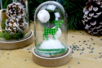 Cloche transparente avec socle en bois - Décors en bois Noël – 10doigts.fr