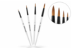 Pinceaux fins Daler-Rowney - 4 pièces - Pinceaux aquarelle – 10doigts.fr