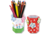 Coeurs adhésifs en tissu imprimé - 8 coeurs - Motifs en tissu – 10doigts.fr