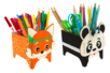 Pots à crayons panda et renard - Set de 2 - Pots à crayons – 10doigts.fr