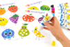 Fruits à tamponner - jeu des couleurs - Apprendre les couleurs – 10doigts.fr