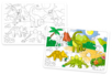 Grand  Puzzle Dinosaures à colorier - Puzzle – 10doigts.fr