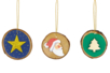 Suspensions tranches de bois + cordons - 12 pièces - Décorations de Noël en bois – 10doigts.fr