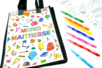 Cadeau Maitresse : Sac personnalisé avec un coloriage - Tutos Cadeaux Ecole – 10doigts.fr