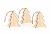 Sapins 3D à suspendre - Lot de 3 - Objets en bois Noël – 10doigts.fr
