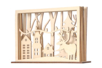 Scène en bois ciselé forme cadre à monter - Crèches et villages de Noël à fabriquer – 10doigts.fr