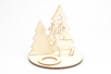 Bougeoirs avec scène de Noël en bois - 2 pièces - Bougeoirs en bois – 10doigts.fr